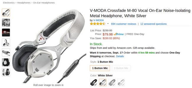 Fotografía - [Offre Alerte] Un pacte populaire retours - V-Moda Crossfade M-80 A-Ear Seulement 80 $ aujourd'hui sur Amazon et BestBuy, en baisse de 150 $